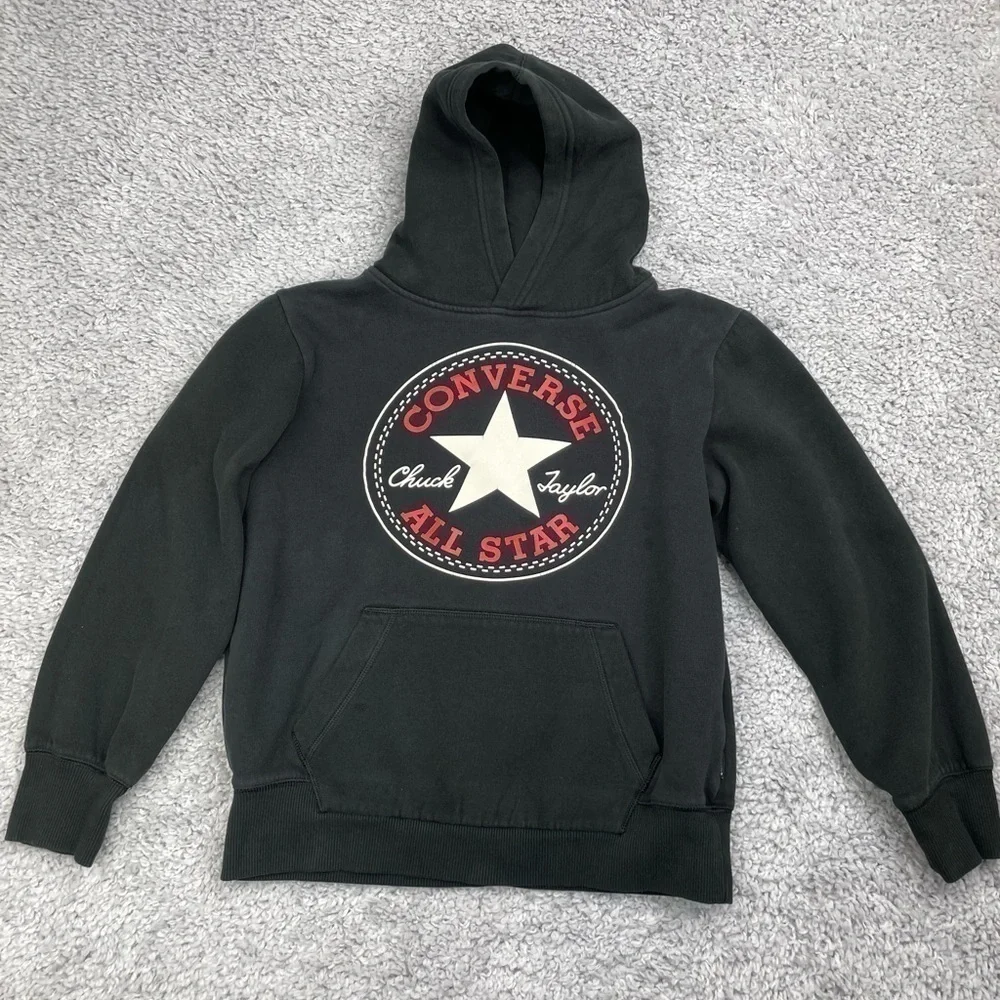 Converse Sweatshirt Boys Medium Chuck Taylor Casual Hoodie Grunge Basic Simple